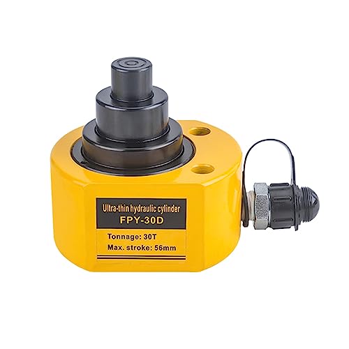 Image of 30T 54mm /2.1 inch Stroke Hydraulic Cylinder Low Profile Jack Multi-Section Ram Jack Lifting Cylinder for Machinery Ship Bridge Construction