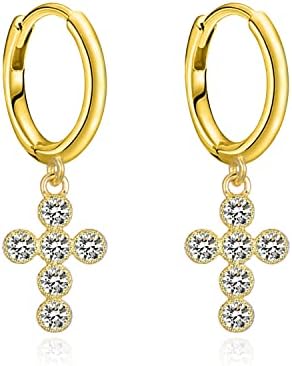 KristLand Silver Hoop Earrings for Women 925 Sterling Silver Hypoallergenic Jewelry with Cubic Zirconia Gift for Ladies Girls