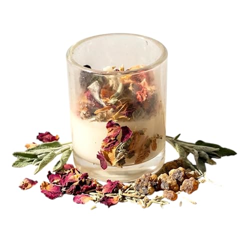 Bougie purification cire soja sauge myrrhe fait main Essences Agape