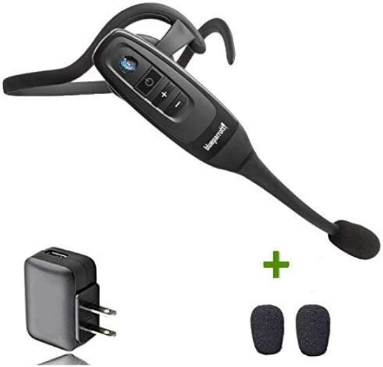 BlueParrott Bluetooth Headset C400-XT Convertible Headphone VXI-204151 with Noise-Canceling, NFC Ready, Wall Charger and 2 Pack Microphone Cushions