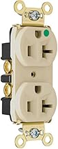 Legrand Pass & Seymour 8300HI 20 Amp Hospital Grade Heavy Duty Compact Design Duplex Receptacle Outlet, Back and Side Wire, Ivory (1 Count)