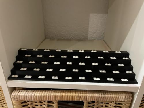 Generisch Vitrine Aufsteller für 45 Lego Minifiguren Schwarz passend für IKEA Kallax Schrank