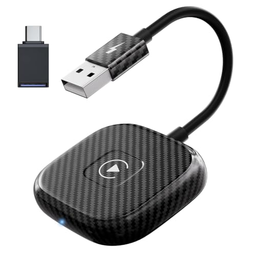 CarPlay Wireless Adapter for Apple iPhone,Convert Factory Wired to Wireless Carplay Dongle,Plug & Play Wireless Carplay for Cars Built-in Wired CarPlay & for iPhone iOS 10+