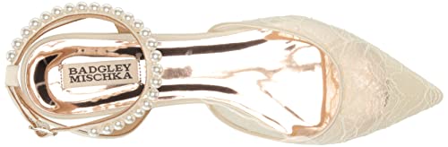 Badgley Mischka Women's Fawn Ballet Flat, Ivory Satin, 8.5 #TOP4