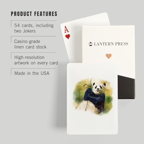 Baraja de Poker Panda Acuarela 52 Cartas para Adultos miniatura 3
