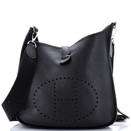 Hermès, Pre-Loved Evelyne Bag Gen III Clemence GM, Noir