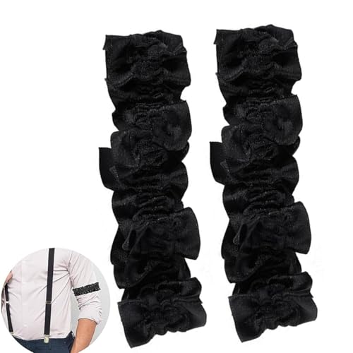 Ya en mundofriki.es: 1 pares de sujetadores de mangas elásticos antideslizantes para camisa, liga negra retro de los años 20, accesorios vintage para hombre y mujer, ideal para fiestas, disfraces y eventos temáticos