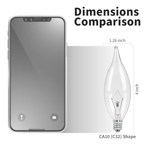 image for COLWATT 12-Pack E12 Candle Light Bulbs 40W Warm White 2500K, 380 Lumen