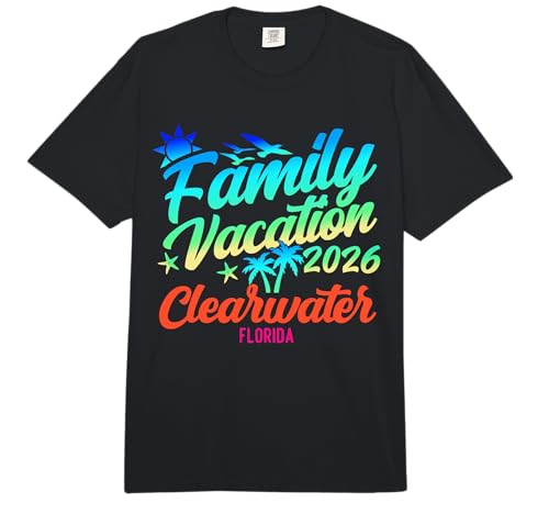 Clearwater Beach Florida Family Vacation Summer 2026 Comfort Colors Adult Heavyweight T-Shirt