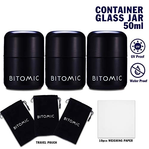 BITOMIC Herb Container Glass Stash Jar for Food, Spices, Weed & Cannabis Jar