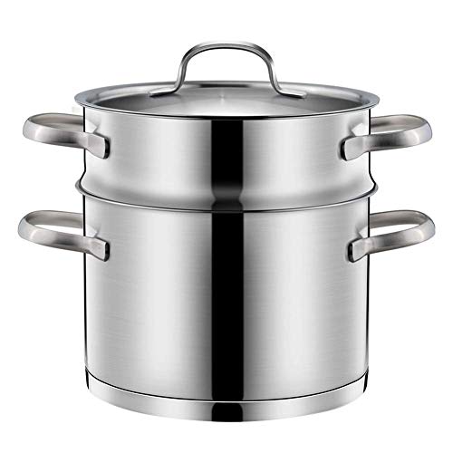 Mechanische Teile Edelstahl 2-Tier Dampfer Kochtopf Reiskocher Double Boilder Stapel Dampf Suppentopf und Dampfgarer Arbeiten Sie mit Gas