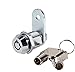 FJM Security 2400AM-KA Tubular Cam Lock with 7/8" Cylinder and Chrome Finish, Keyed Alike