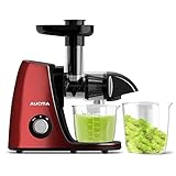 Aucma Slow Juicer Machine, Cold Press Juicer with Quiet Motor and Reverse Function, Masticating Juic