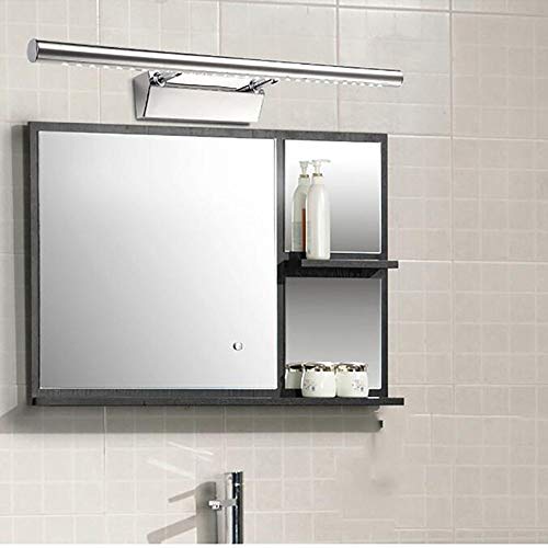 Phare de miroir de salle de bain led réglable en acier inoxydable