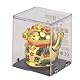 Cyrank Winkende Glückskatze, Japanische Maneki-Neko-Glückskatze Mit Wellenarm, Winke Katze, Niedliche Chinesische Katze, Lucky Cat, Kleine Solar-Wellenkatze Für Heim- Und Autodekoration(Gold)