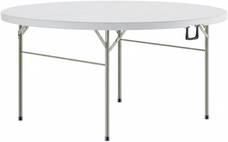 Set of 10 Granite White Plastic Bi-Folding Rectangular 30" by 96" Event Tables for Bistro, Restaurant, Wedding, Hotel, Banquet