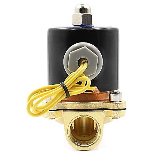 Baomain 1/2 Inch Brass Electric Solenoid Valve Water Dc 12V N/C Valve Air Fuels 2W-160-15 #TOP4