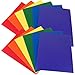 Evelots 2 Pocket Folders-Heavy Duty Plastic-Business Card Slot-Flexible-Set/12