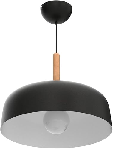 Miniatura 3 de E2627 - Lámpara colgante moderna industrial Art Deco para techo, lámpara colgante de estilo nórdico simple, pantalla 1 lámpara para comedor, cocina,