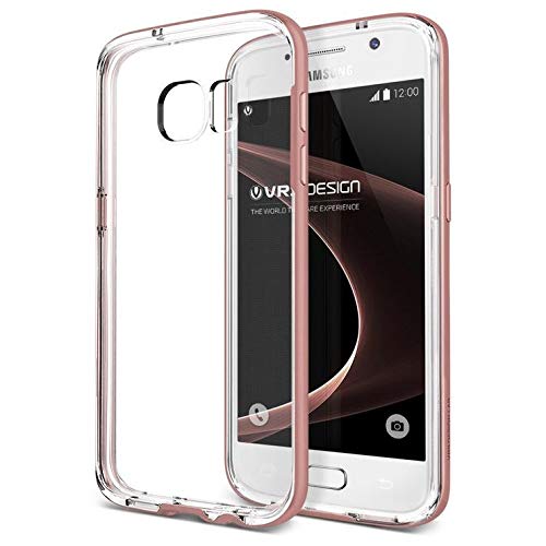Galaxy S7 Case, VRS Design [Crystal Bumper Series] Clear Slim Fit with Military Grade Drop Protection for Samsung Galaxy S7 2016 - Rose Gold