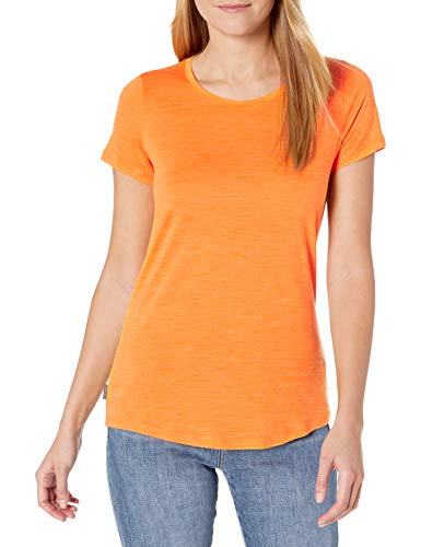Icebreaker Merino Women's Sphere Short Sleeve Low Crewe, Sun Hthr, Medium