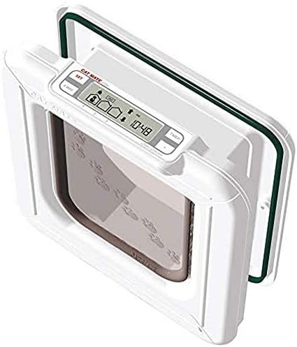 Cat Mate Elite I.D Disc Cat Flap with Timer Control White (305 W) Not Microchip Compatible