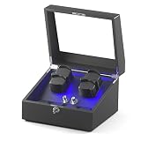 ALPHAWIN Watch Winder 4 for Automatic Watches, Automatic 4 Watch Winders with 4 Storage Display Anti