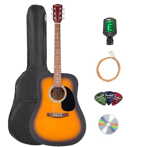 Fender Dreadnought Acoustic Guitar Sunburst Bundle