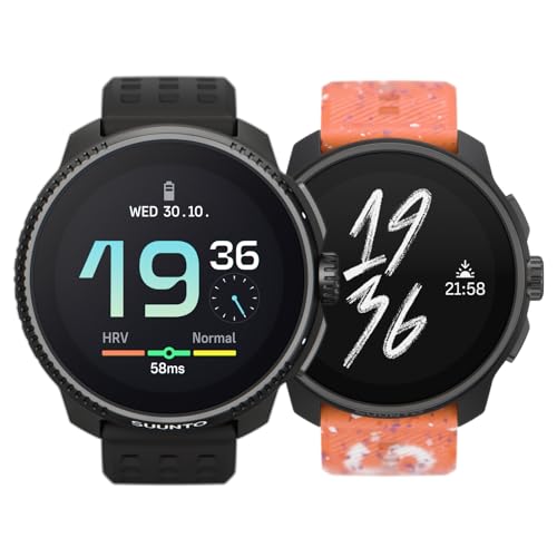 SUUNTO Race GPS Sports Watch w/ 1.43" AMOLED Touchscreen All Black Race S GPS Sports Watch w/ 1.32" AMOLED Touchscreen Powder Orange