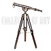 Decorative Brass Harbor Master Spyglass Telescope on Tripod Vintage Maritime Nautical Scope for Table Office Home Decor & Collectible Navigation Gift