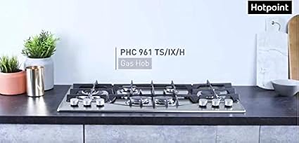 Hotpoint Ariston - Piano cottura a gas PHN 961 TS/IX/HA finitura inox con  griglie in ghisa da 90cm : Amazon.it: Grandi elettrodomestici