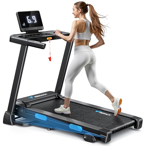 MERACH Walking Pad Treadmill with 0-5% Incline, Under Desk Treadmill Space-Saving Design, Remote Control & App, One-Piece Molded, 265 lbs Capacity, Walking Machine for Home Manual Incline 5%