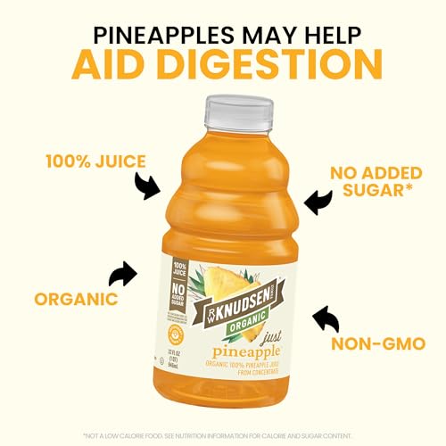 R.W. Knudsen Organic Pineapple Juice Not from Concentrate, 32 fl oz (Pack of 1)