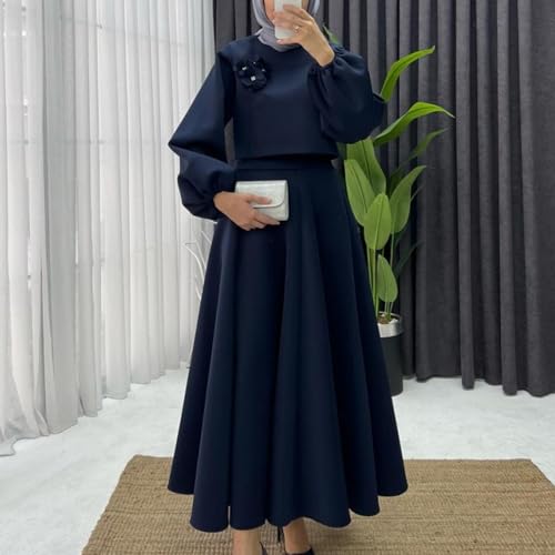 Vestido de manga larga tipo abaya modesta para el Eid y Ramadán 2026 4