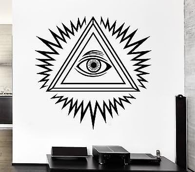 Wall Decal Freemason Freemasonry Eye of Providence Vinyl Stickers Art (ig2564)