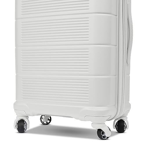 Image of American Tourister Stratum 2.0 Expandable Hardside Luggage with Spinner Wheels, Carry-On, White