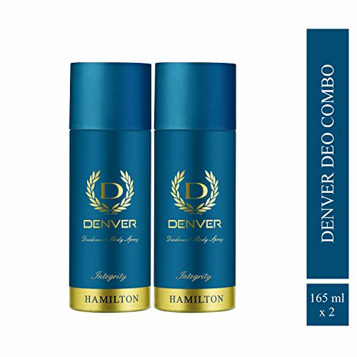 Image of DENVER Integrity Body Deodorant (165ML Each) - Pack of 2 | Long Lasting Luxury Fragrance Deo Spray Long Lasting For Men