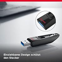 SanDisk Ultra USB 3.0 Flash- Laufwerk 64 GB (SecureAccess Software, Passwortschutz, Übertragungsgeschwindigkeit von bis zu 130 MB/s) Rot – Ansicht 5
