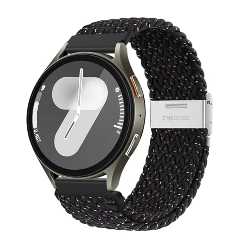 Image of XMUXI 20mm Braided Watch Straps Compatible with Samsung Galaxy Watch 6 Classic Strap 43mm 47mm /Galaxy Watch 7 6 5 4 Nylon Solo Loop Replacement Watch Band for Amazfit GTS 4 (No Watch)