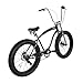 MICARGI Avalon 26-Inch Chopper-Style Stretch Cruiser Bike 7-Speed DISC Brake, Fat Tire Bike, Mens Bike, Complete Cruiser Bikes (Dark Blue)