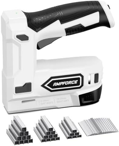 Pistola de Grapas Eléctrica 2 en 1 Inalámbrica 4V con Batería Litio, USB-C, Incluye Grapas y Clavos para Tapicería, Reparación de Muebles, Alfombras y Bricolaje