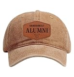 Vanderbilt Commodores University Officially Licensed Alumni Dad Hat – Adjustable Cap with Engraved Hex Patch (Coffee)