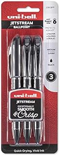 uni-ball Jetstream Ballpoint Pens, Bold Point (1.0mm), Black, 3 Count