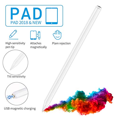 Comter Lápiz para Pantalla Táctil Pad,Stylus Pen Pad con Palm Rejection,Magnetic Adsorption &Tilt-Sensing,Pad Pencil for (2018-2020) Pad Pro (11/12.9''),Pad 6/7 Gen,Pad Air 3 Gen,Pad Mini 5 Gen