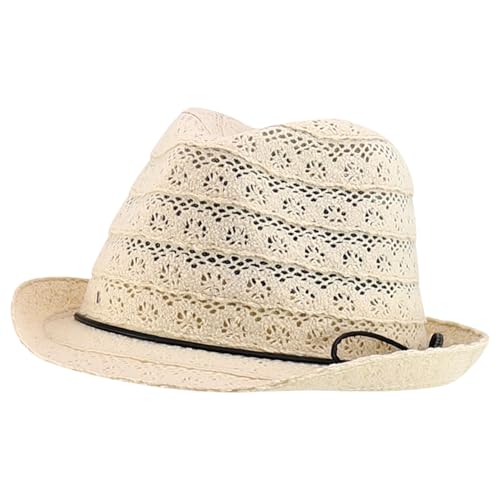 Trendy Apparel Shop Youth Size Girl's Cotton Lace Black Tie Fedora Hat