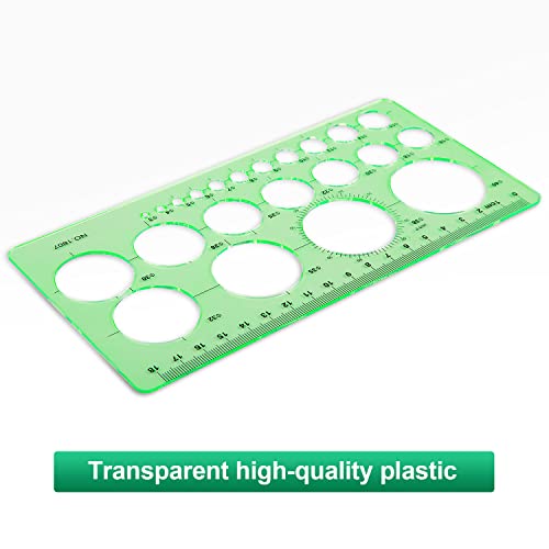 Angrox Circle Round Stencil Template Artist Design Drawing Aid Tool (Diameter From 3 Mm To 40 Mm) #TOP2