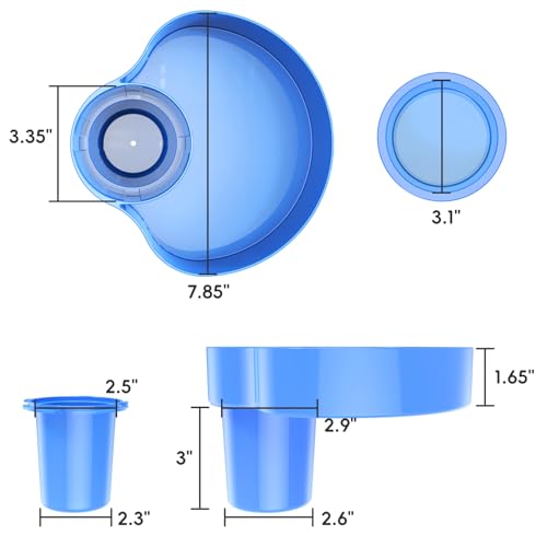 Image of Car Seat Snack Tray for Kids: Kids Car Travel Tray with Cup Holder, Toddlers Road Trip Essential, Snacks Food Plate for Stroller, SnackTray with a Cup Holder (2, blue)