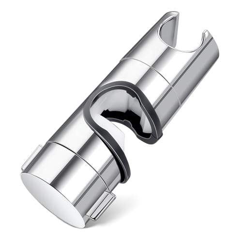 Shower Wand Holder for Slide Bar Adjustable Shower Head Holder Adjustable 0.71-1.00 in(18-25 Mm) O.D 360 Degree Rotation Sprayer Universal Holders Replacement for Slide Bar Slider Clamp Bathroom