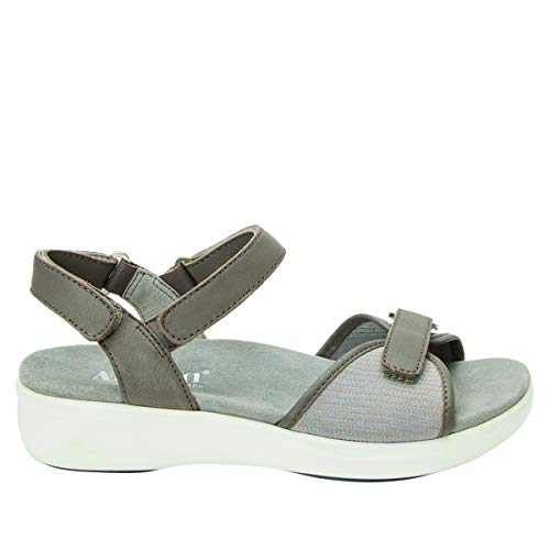 New Traq by Alegria Women's Qali Sandal Grey 372