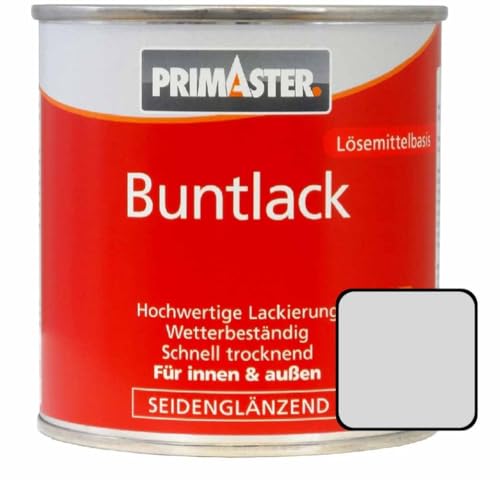 Primaster Buntlack 125ml Lichtgrau Seidenglänzend Wetterbeständig Holz & Metall
